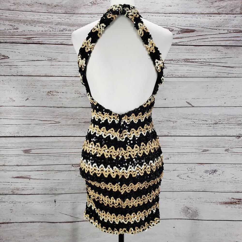 Vintage Climax Karen Okada For David Howard Sequin Bodycon Dress 7/8